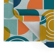 Trailway - Modern Geometric Textured Aqua Large Scale