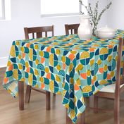 Trailway - Modern Geometric Textured Aqua Large Scale