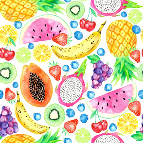 Watercolor Fruit Salad