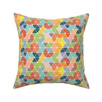 Colorful Geometric Hexagon, Striped Shapes