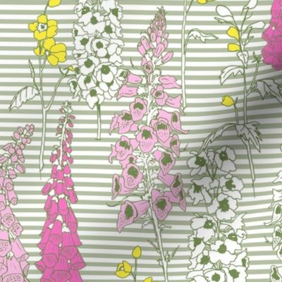 Medium May Flowers Stripe