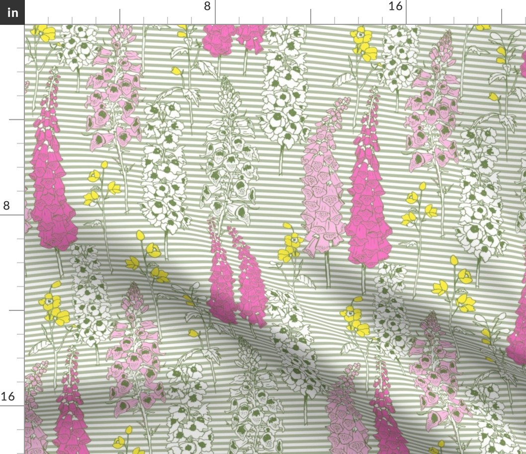 Medium May Flowers Stripe