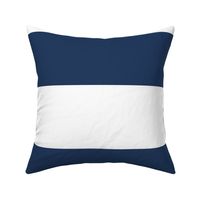 6" Navy and White Stripes - Horizontal - Navy Blue / Navy Peony - Horizontal - 6 Inch / 6 In / 6in