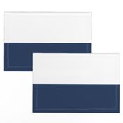 8" Navy and White Stripes - Horizontal - Navy Blue / Navy Peony - Horizontal - 8 Inch / 8 In / 8in
