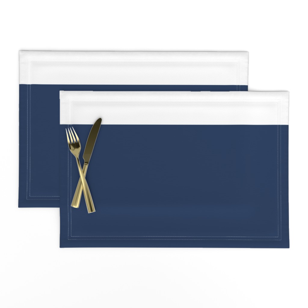 12" Navy and White Stripes - Horizontal - Navy Blue / Navy Peony - Horizontal - 12 Inch / 12 In / 12in