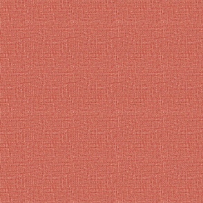 Linen look texture printed  Coral red color