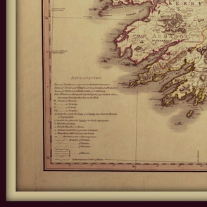Ireland antique map_XL (2 yds)