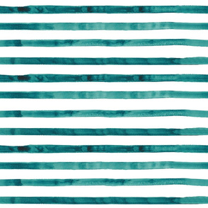 Aqua watercolor stripes