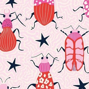 Beetles/red and pink/medium