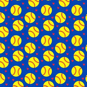 I Love Softball Fabric, Wallpaper and Home Decor