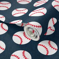 baseballs - navy  - LAD20