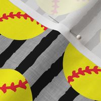 softballs - black stripes  - LAD20