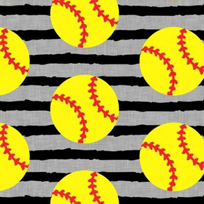 softballs - black stripes  - LAD20