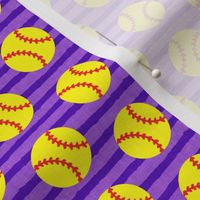 (small scale) softballs - purple stripes - LAD20