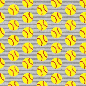 (small scale) softballs - grey stripes  - LAD20