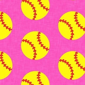 softballs - hot pink - LAD20