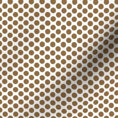 Pop Art Halftone Polka Dot in Brown and White, Medium