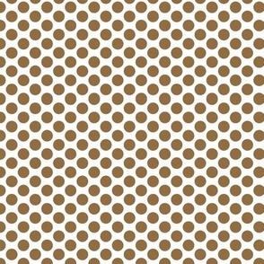 Pop Art Halftone Polka Dot in Brown and White, Medium