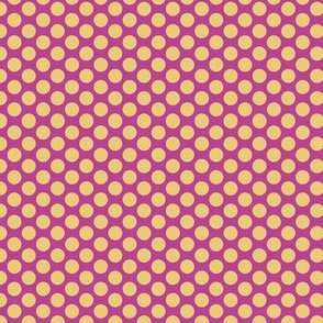 Pop Art Halftone Polka Dot in Yellow and Pink, Medium