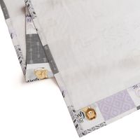 Safari//Lilac - Wholecloth Cheater Quilt