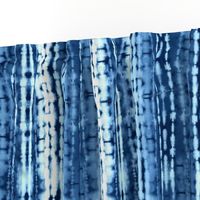 Tie Dye Stripe in Indigo Large Scale