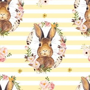 6" Some Bunny Loves Me Yellow Stripes