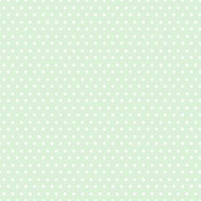 6" White Polka Dots with Minty Green