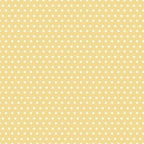 6" White Polka Dots Yellow Back