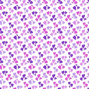 PINK AND PURPLE CLUSTER HEARTS 01 SMALL