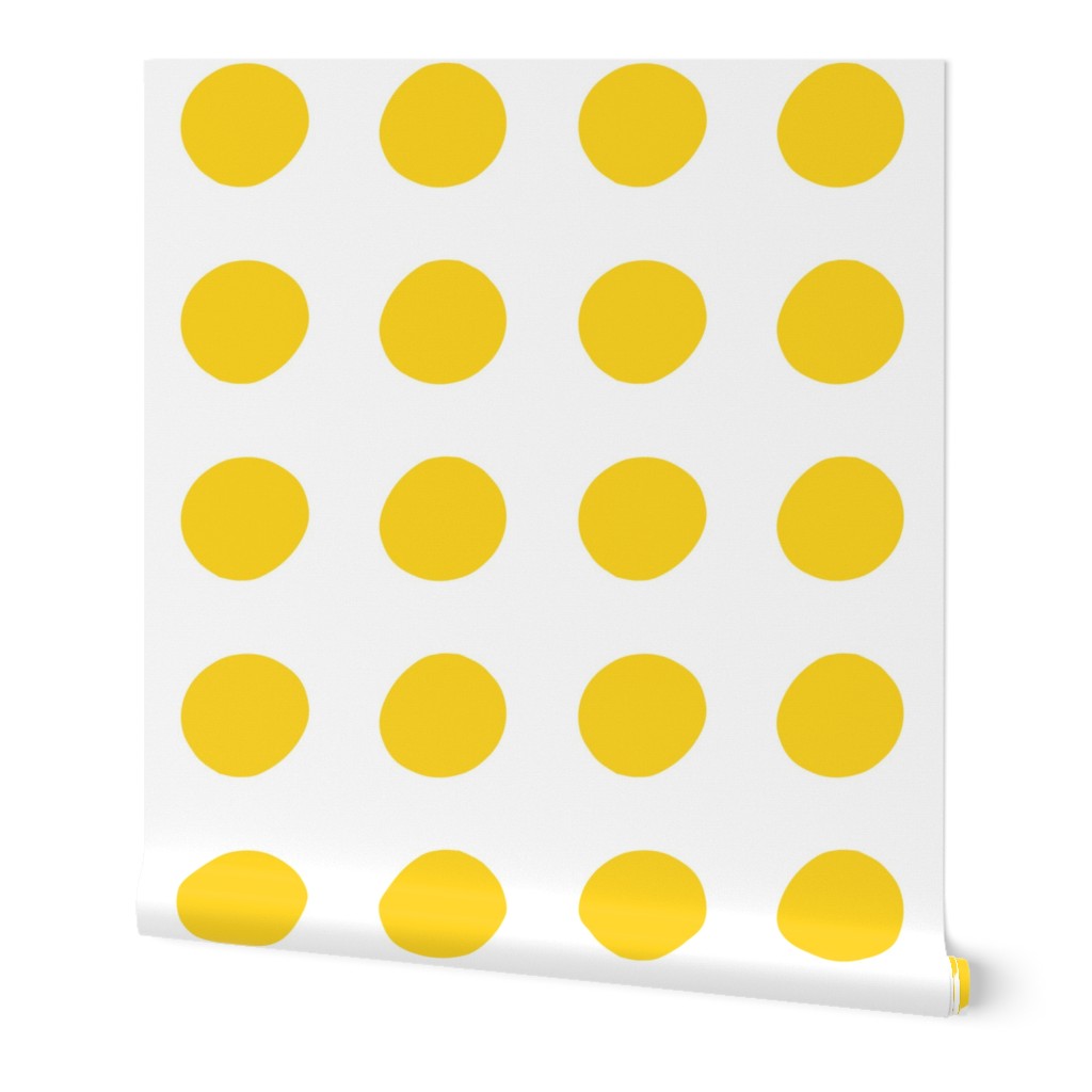 Yellow Circle Polka-Dots