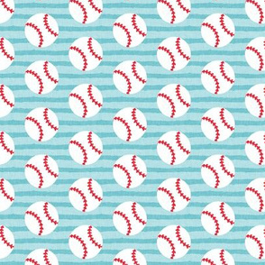 (small scale) baseballs - blue stripes  - LAD20