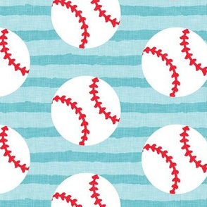 baseballs - blue stripes  - LAD20