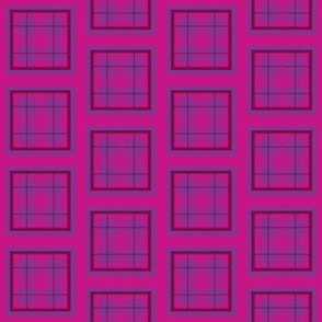 Small Scale Pink Purple Plaid BlocksDeep Winter Cool Winter