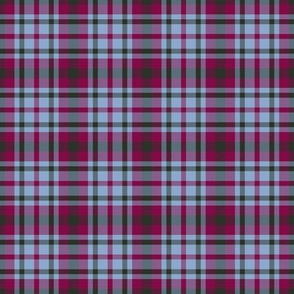 Cool Winter Small Scale Maroon Gray Plaid Seasonal Color Palette