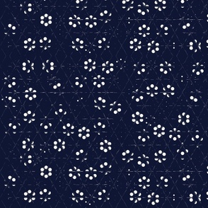 Navy Polka Flora