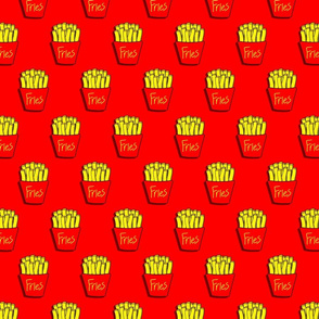 fries on red