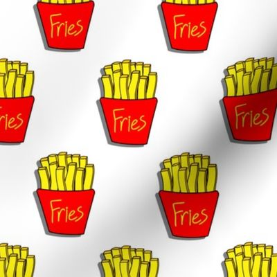 fries on white