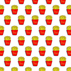 fries on white