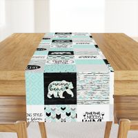 MomLife//Wine//Mint - Wholecloth Cheater Quilt