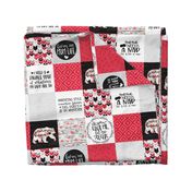 MomLife//Naps//Red - Wholecloth Cheater Quilt 