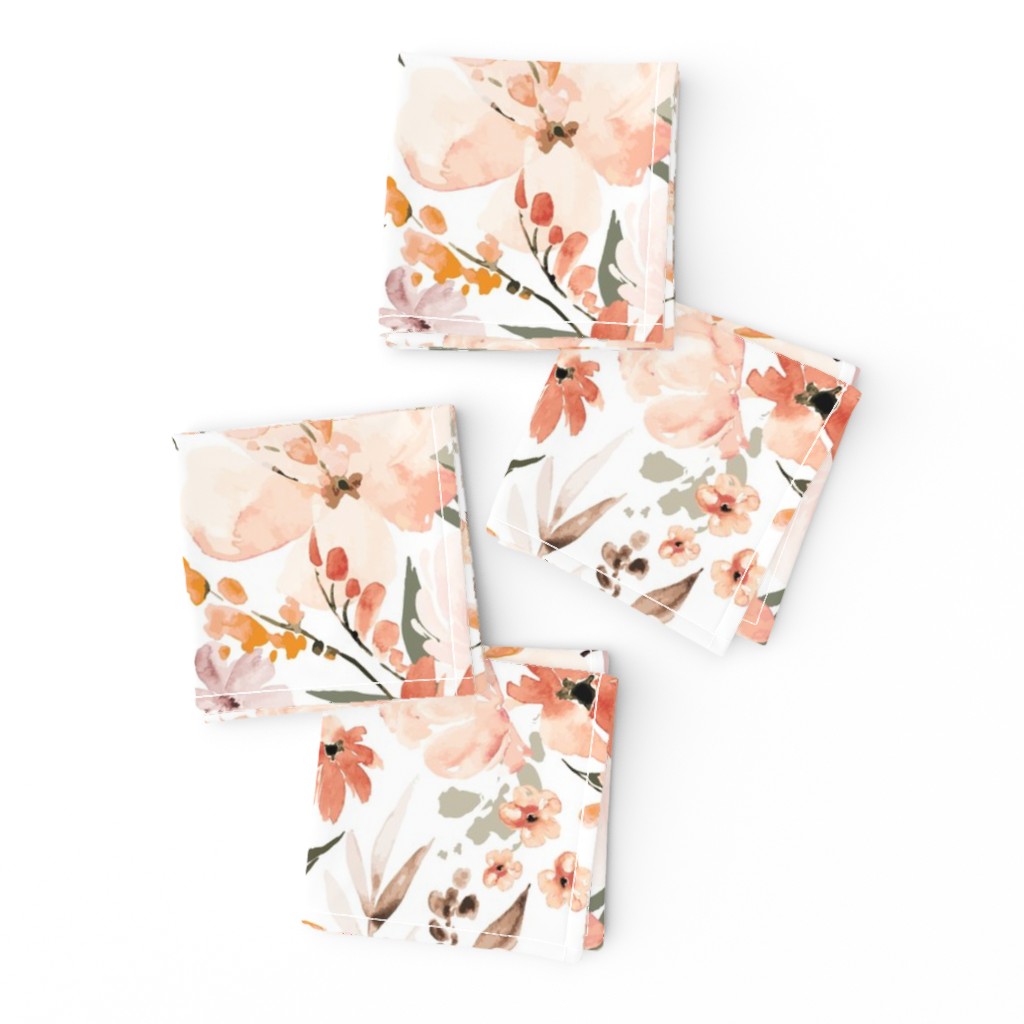 Earth tone floral cottagecore summer peach apricot