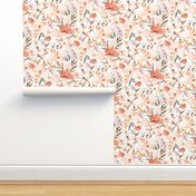 Earth tone floral cottagecore summer peach apricot