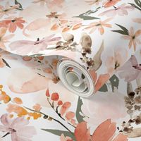 Earth tone floral cottagecore summer peach apricot