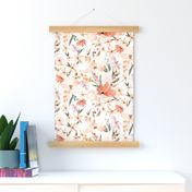 Earth tone floral cottagecore summer peach apricot