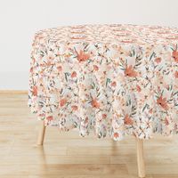 Earth tone floral summer peach apricot