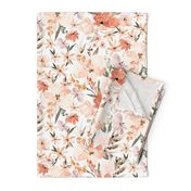 Earth tone floral summer peach apricot