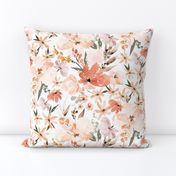 Earth tone floral cottagecore summer peach apricot