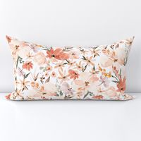 Earth tone floral cottagecore summer peach apricot