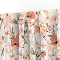 Earth tone floral summer peach apricot