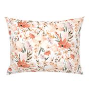 Earth tone floral cottagecore summer peach apricot